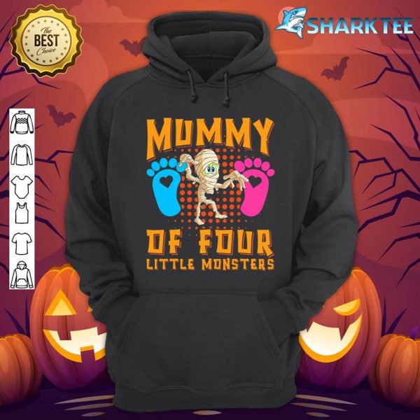 Mummy Halloween Costume for Women Mom of Four Kids Mother T-Shirt
