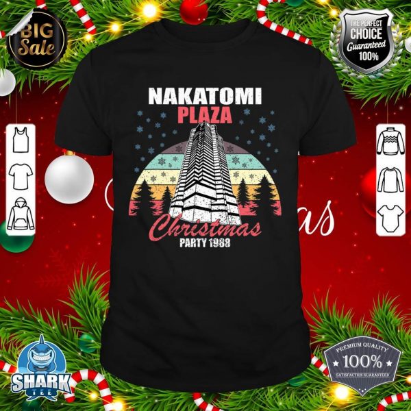 Nakatomi Plaza Christmas Party 1988 Funny Xmas Vintage Cool T-Shirt