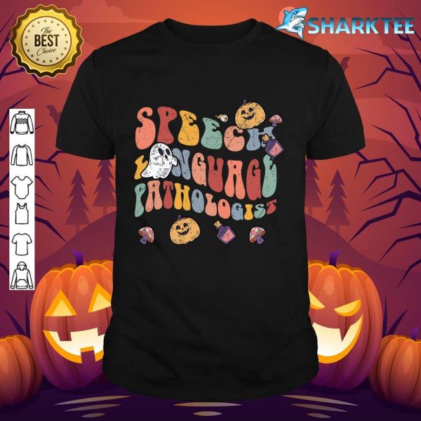 Nice Speech Language Pathology Retro Halloween Speech Therapy T-Shirt