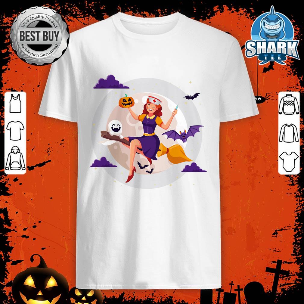 Nurse Night Shift Crew Ghost Pumpkin Halloween For Kids T-Shirt