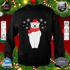 Polar Bear Christmas Pajamas Family Polar Bear In Santa Hat Sweatshirt