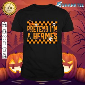 Pretend I'm A Hermes Costume Funny Lazy Halloween Party Spoo T-Shirt