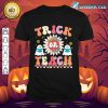 Retro Groovy Trick Or Teach Ghost Teacher Halloween Costume T-Shirt