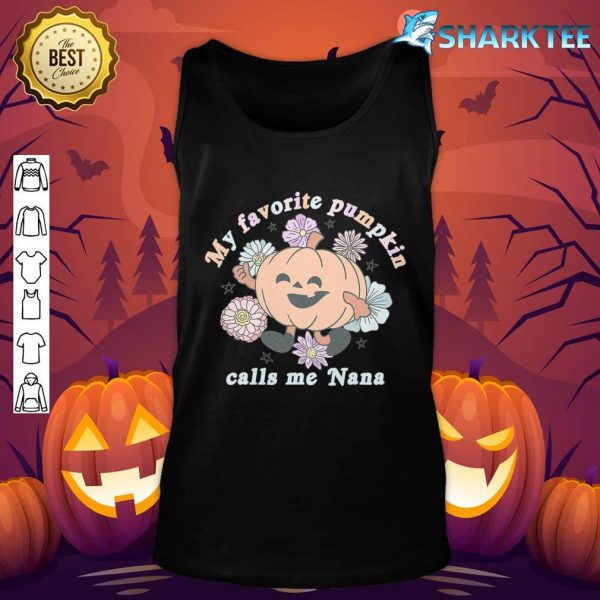 Retro My favorite pumpkin calls me Pumpkin Nana Halloween T-Shirt