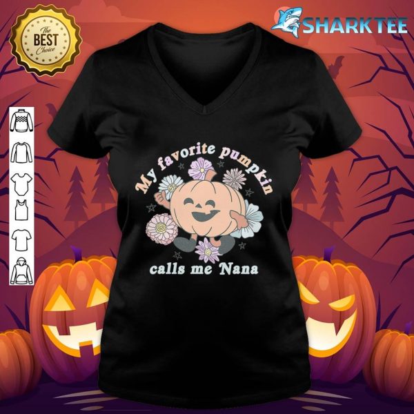 Retro My favorite pumpkin calls me Pumpkin Nana Halloween T-Shirt