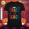 Retro Vintage Groovy Trick Or Teach Halloween Teacher Life Premium T-Shirt