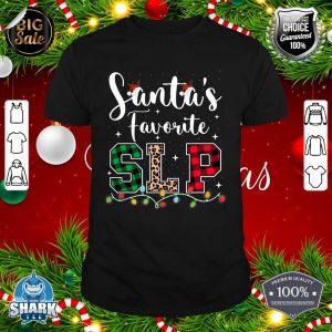 Santa's Favorite SLP Speech Language Pathologists Christmas T-Shirt