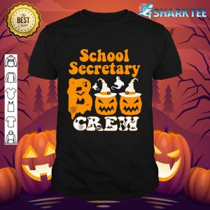 School Secretary Boo Crew Halloween funny Back to school shirt