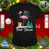 Flamingo Christmas Tree Santa Hat Xmas Light Merry Christmas Premium T-Shirt