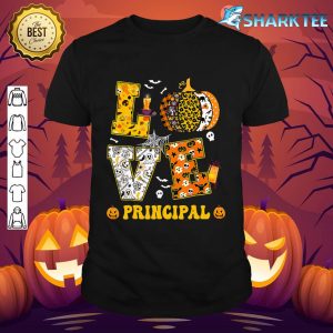 Spooky Pumpkin Love Halloween Principal Teacher Student Kids shirt