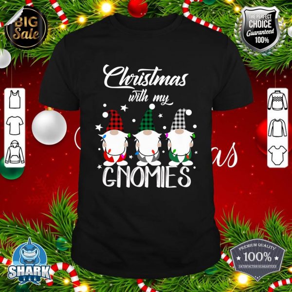 Gnome Family Christmas Shirts for Women Men - Buffalo Plaid T-Shirt