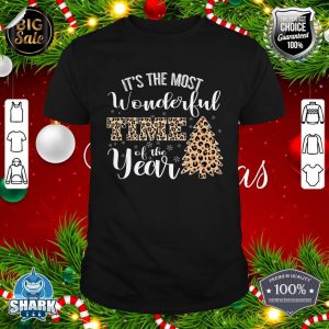 It's The Most Wonderful Time Of The Year Leopard Trees Xmas T-Shirt