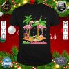Mele Kalikimaka Flamingo On Beach Christmas Merry In July T-Shirt