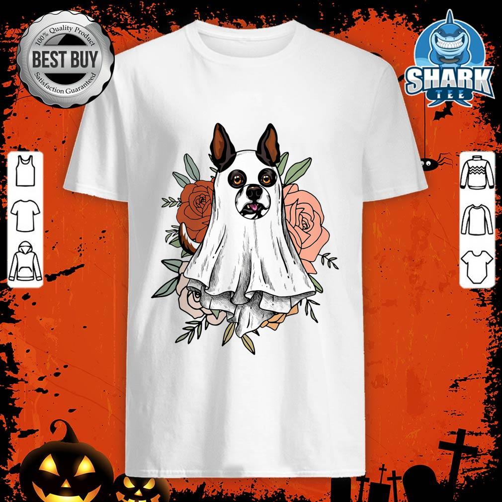 Dog Ghost Floral Halloween outfit for Dog lovers shirt