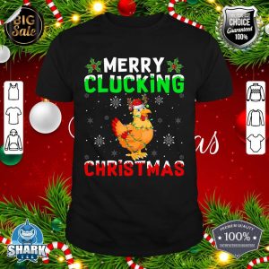 Matching Family Santa Chicken Merry Clucking Christmas shirt