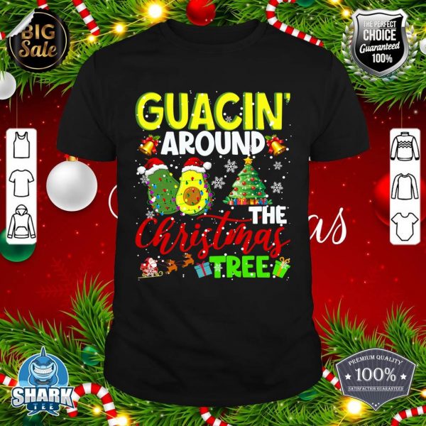 Guacin' Around The Xmas Tree Christmas Santa Avocado Vegan shirt