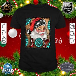 Western Country Merry Christmas Santa Claus Joy Cowgirl shirt