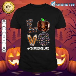 LOVE Counselor Life Witch Pumpkin Spooky Halloween Vibes T-Shirt