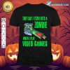 Halloween Gamer Funny Zombie Boys Kids Video Games Teens shirt