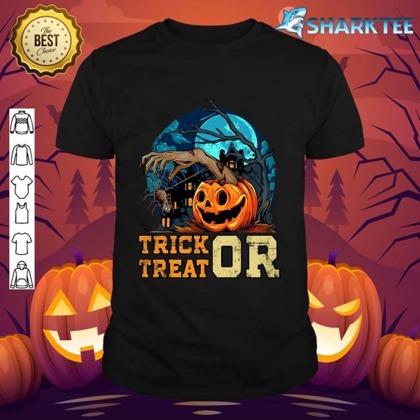 Vintage Retro Halloween, Scary Pumpkin, Trick Or Treat T-Shirt