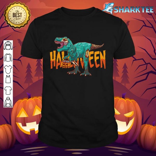Zombie T Rex Halloween Costume Men Women Kids T Rex Lovers T-Shirt