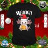 Snaxolotl Christmas Axolotl Eating a Gingerbread Man Kawaii T-Shirt