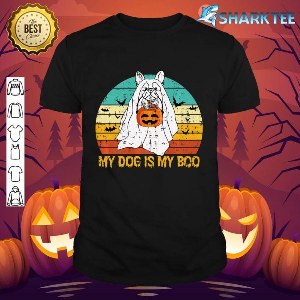 My Dog Is My Boo Ghost Halloween French Bulldog Vintage Premium shirt