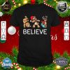 Dabbing Santa Xmas for Kids Boys Girls Believe Christmas T-Shirt