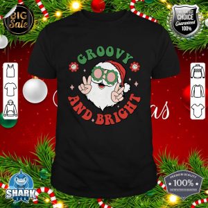Groovy And Bright Merry Christmas Funny Santa Claus Boy Girl T-Shirt