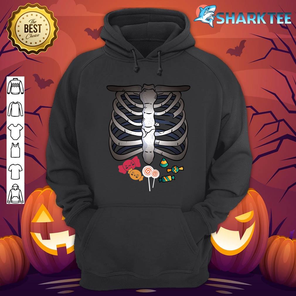 Skeleton Candy Ribcage Halloween Candy Xray Skeleton Funny T-Shirt