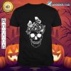 Skull Skeleton Flowers Butterfly Halloween Party Retro Cute T-Shirt