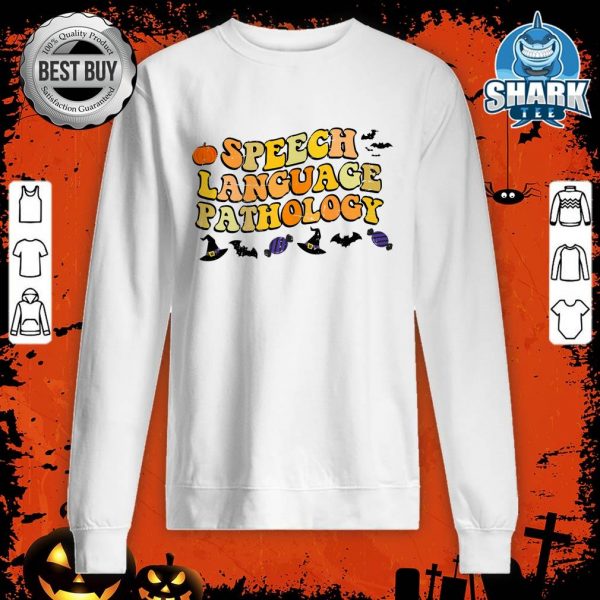 Speech Language Pathology Retro Halloween Speech Therapy Sweatshirt