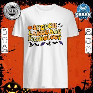 Speech Language Pathology Retro Halloween Speech Therapy T-Shirt