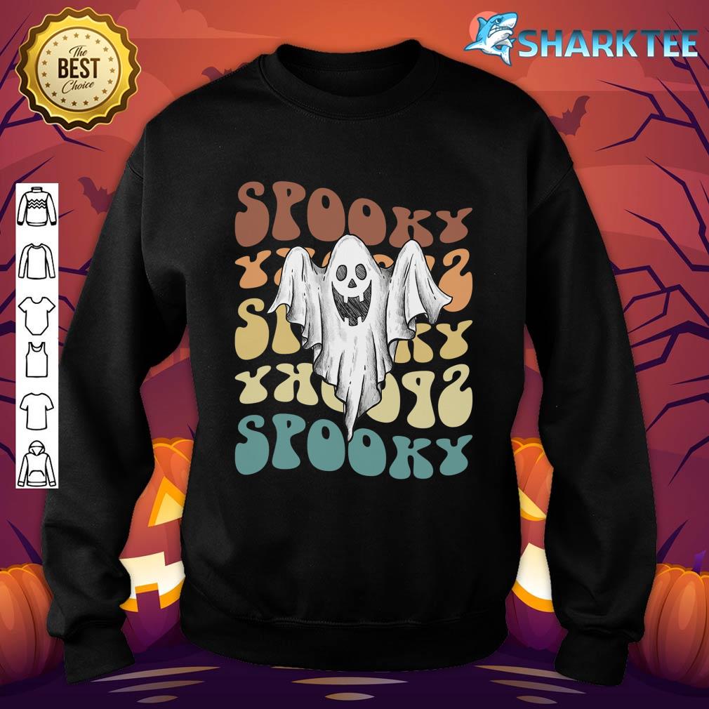 Spooky Boo Halloween Costume Retro Daisy Colorful Scary Sweatshirt