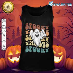 Spooky Boo Halloween Costume Retro Daisy Colorful Scary Tank top