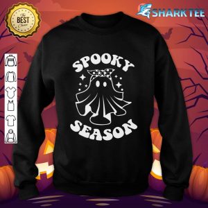 Spooky Season Cute Ghost Groovy Retro Halloween Costume Sweatshirt
