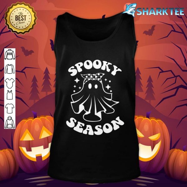 Spooky Season Cute Ghost Groovy Retro Halloween Costume Tank top