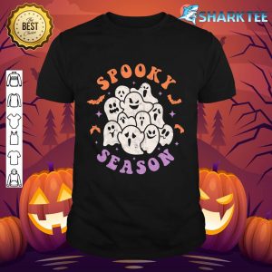 Spooky Season Groovy Retron Ghost Halloween Trick Or Treat T-Shirt