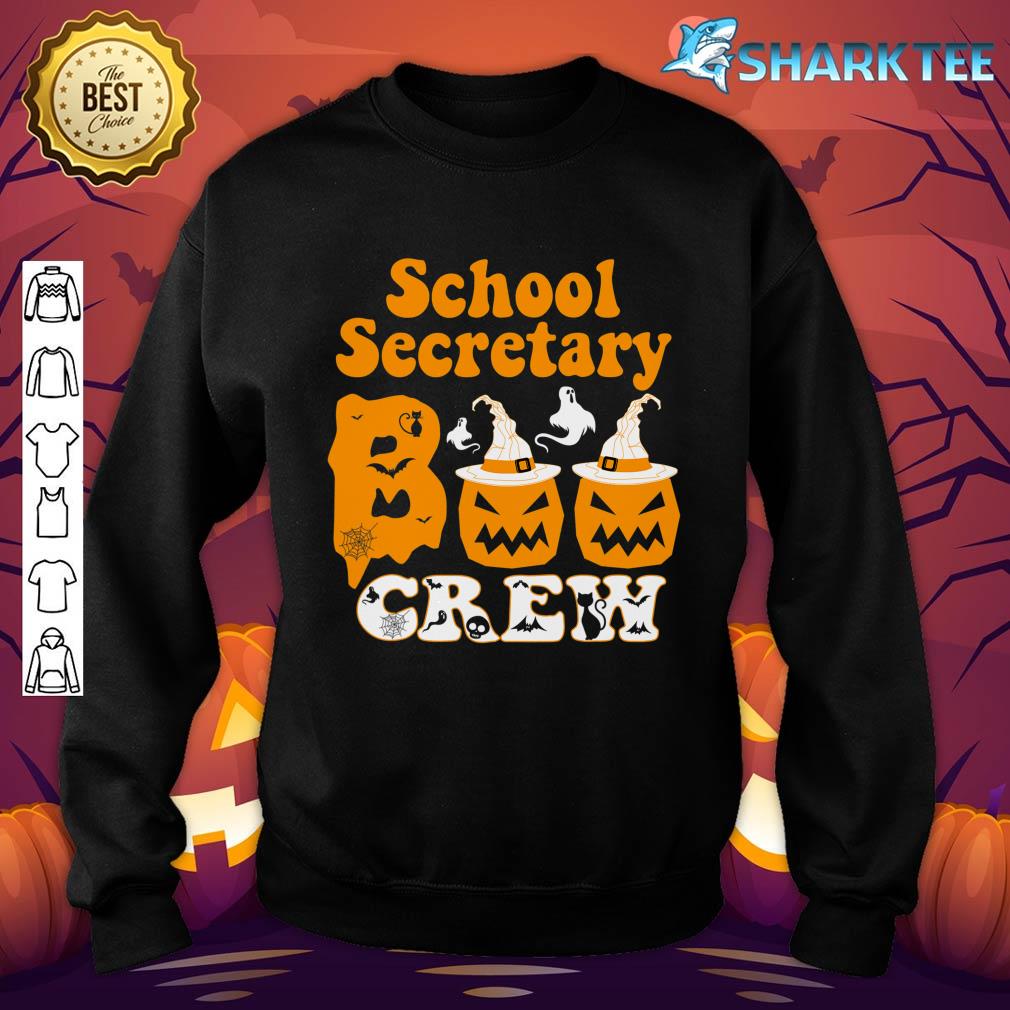 School Secretary Boo Crew Halloween funny Back to school sweatshirt