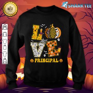 Spooky Pumpkin Love Halloween Principal Teacher Student Kids sweatshirt