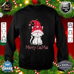 Merry Catmas Xmas Gift Funny Cute Gnomes Cat Christmas Tree sweatshirt