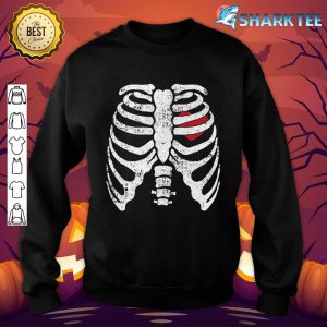 Funny Halloween Skeleton Rib Cage Heart Men Women Kids sweatshirt