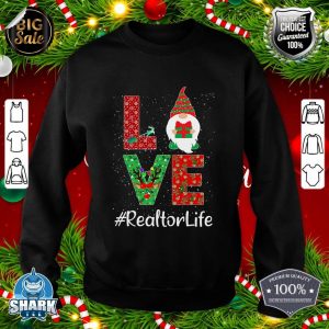 Funny LOVE Realtor Christmas Real Estate Agent Gnome Santa sweatshirt