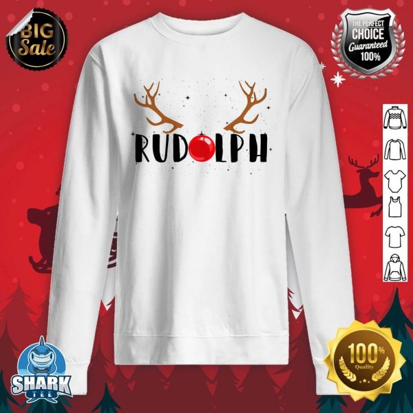 Rudolph Red Nose Reindeer Christmas Xmas sweatshirt