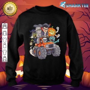 Halloween Skeleton Zombie Monster Truck Vampire Boys Kids sweatshirt