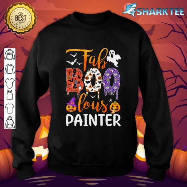 Fab Boo Lous Painter Boo Ghost Pumpkin Halloween Painter sweatshirt