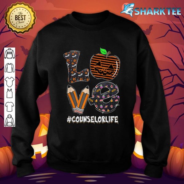 LOVE Counselor Life Witch Pumpkin Spooky Halloween Vibes sweatshirt
