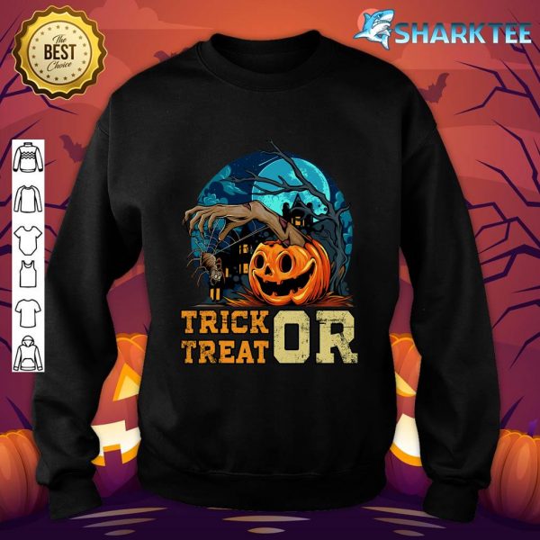 Vintage Retro Halloween, Scary Pumpkin, Trick Or Treat sweatshirt