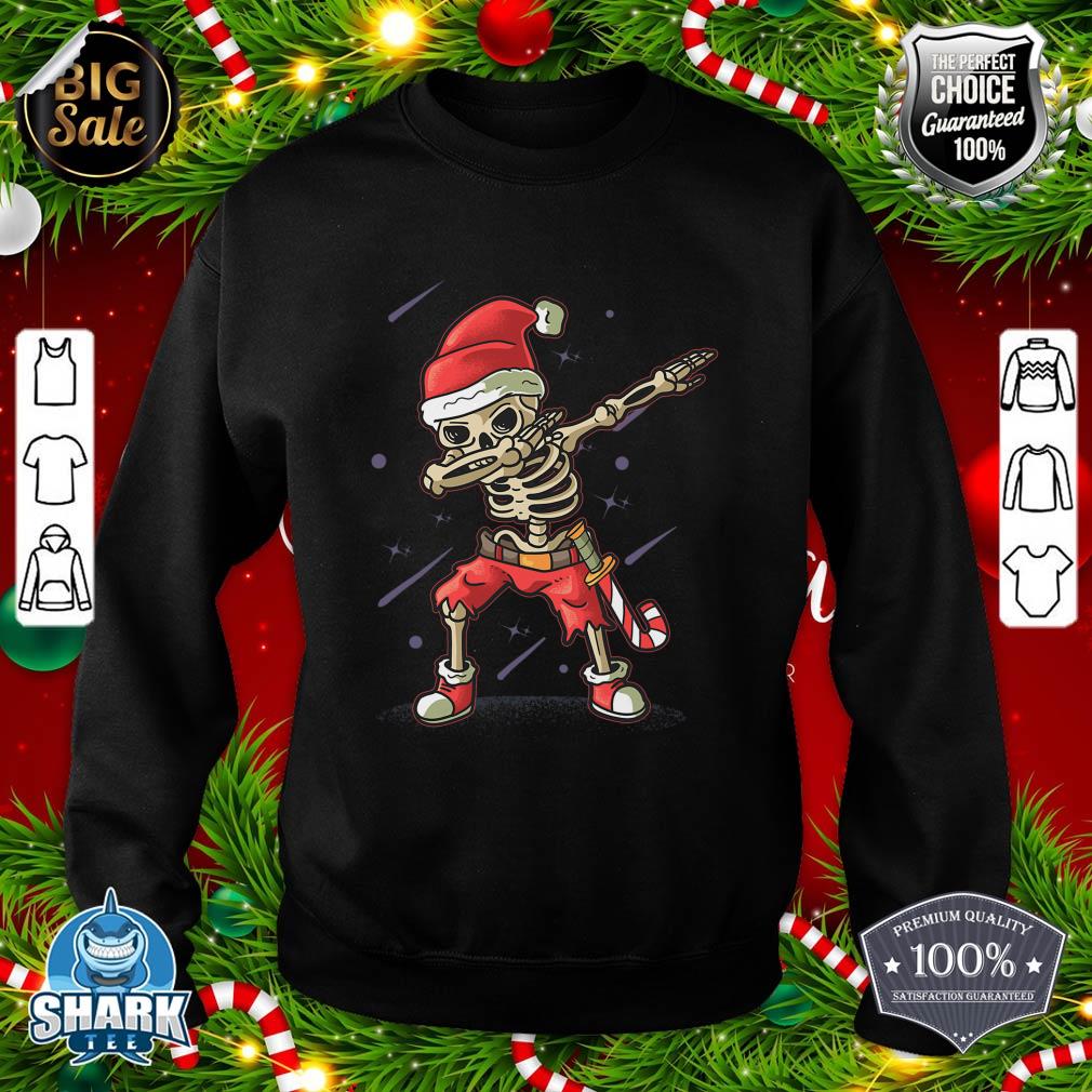 Dabbing Skeleton Santa Christmas Funny Xmas Dab Boys sweatshirt
