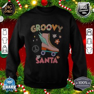 Groovy Santa Squad Proud Officer 70s Retro Roller Skate sweatshirt